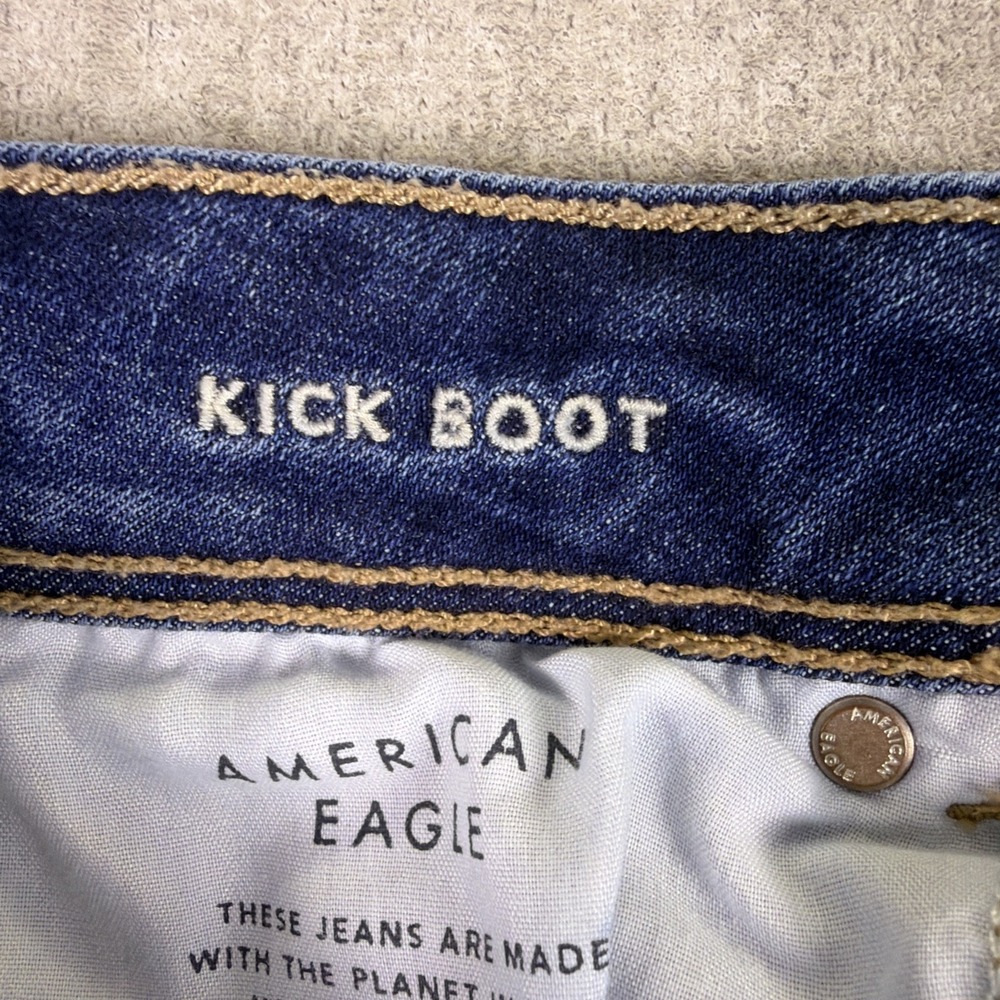 American Eagle Jeans Women Size 8R Kick Boot Next Level Stretch Cowgirl Flare - Picture 11 of 16